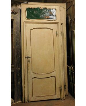 pts723 - n. 4 lacquered doors on poplar, 18th century, cm l 115 xh 274     