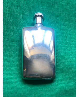 Silver flask - whiskey bottle Italy Italy Fascism punch     