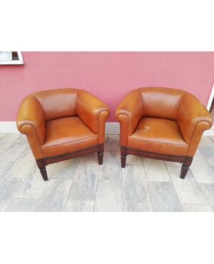 Pair of 40s armchairs     
