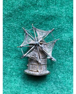 Small windmill in filigree silver.     