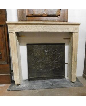 chp173 neoclassical stone fireplace meas. width cm 114 xh 107 cm x prof. 54     