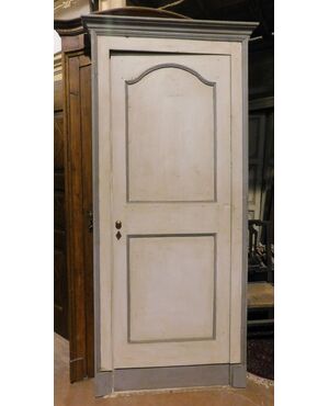 pts726 - pair of doors in lacquered poplar, cm l 93.5 xh 221     