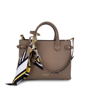 BURBERRY Borsa Shopper in Pelle Col. Beige The Banner M