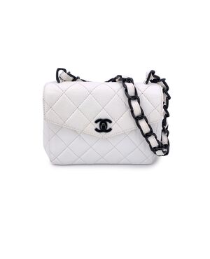 CHANEL Borsa a Tracolla Vintage in Pelle Col. Bianco Timeless/Classique S