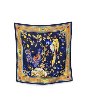 HERMES Foulard Vintage in Seta Col. Blu Carre 90