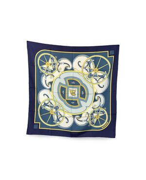 HERMES Foulard Vintage in Seta Col. Blu Carre 90