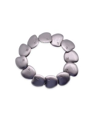 CHANEL Bracciale Vintage in Metallo Col. Argento CC