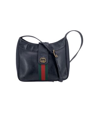 GUCCI Borsa a Tracolla Vintage in Pelle Col. Nero Ophidia M