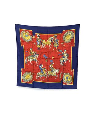 HERMES Foulard Vintage in Seta Col. Blu Carre 90