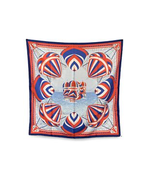 HERMES Foulard Vintage in Seta Col. Rosso Carre 90