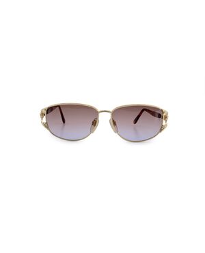 GIANNI VERSACE Occhiali da Sole Vintage in Metallo Col. Oro