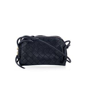 BOTTEGA VENETA Borsa a Tracolla in Pelle Col. Nero Concert S