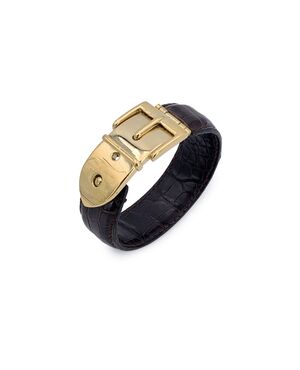 GUCCI Bracciale Vintage in Metallo Col. Marrone
