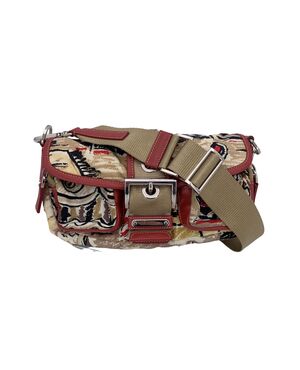 PRADA Borsa a Tracolla in Tela Col. Multicolore Tessuto S