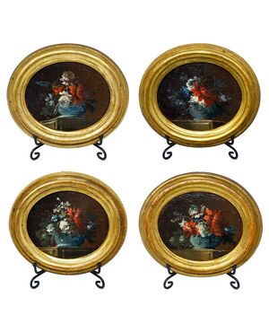 Francesco Lavagna (Napoli, 1684 – 1749), Nature morte con vaso di fiori