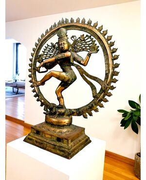 Statua Shiva Nataraja in Ottone – 108 cm