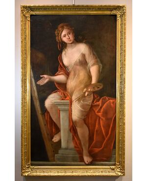 Ritratto di fanciulla come allegoria della pittura, Mattheus Terwesten (L'Aia, 1670 - 1757)