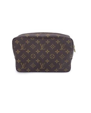 LOUIS VUITTON Pochette Vintage in Tela Col. Marrone Trousse de Toilette S