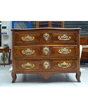 Comò in noce massello Luigi XV 1700 grandi bronzi Francia