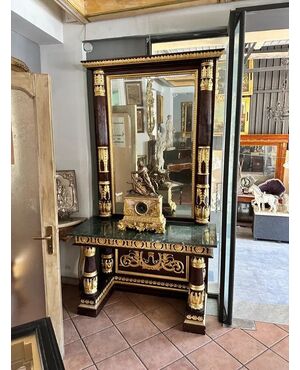  Consolle con Specchiera Stile Impero