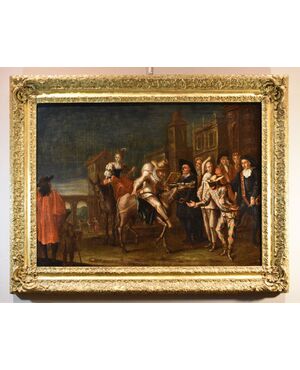 Carnevale a Venezia con arlecchino, Marco Marcola (Verona, 1711 - 1780)
