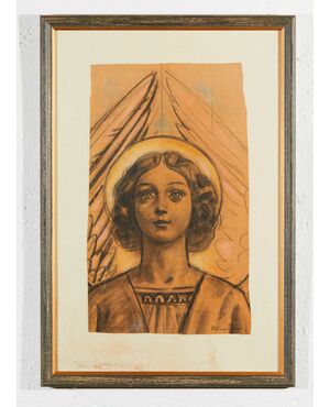 Eliodoro Coccoli (Brescia 1880 – 1974) -  Testa di Angelo, 1928