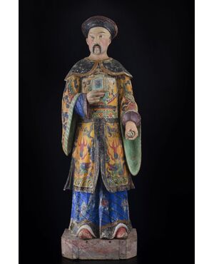 Coppia di figure cinesi di manifattura piemontese