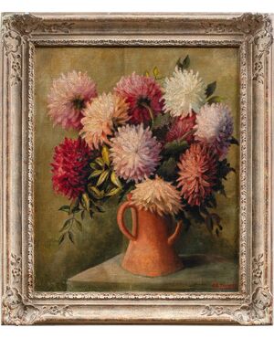 Pittore inglese (XX sec.) - Vaso di fiori.