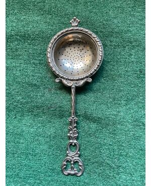 Tea stand in silver with stylized plant motifs Italy     