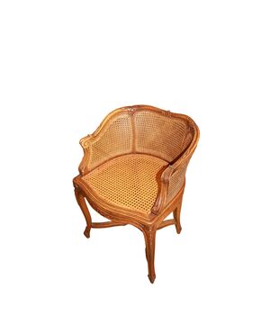 Poltroncina Francese Stile Provenzale Di fine 1800 in paglia di Vienna