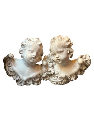 Coppia di putti in marmo XVII secolo