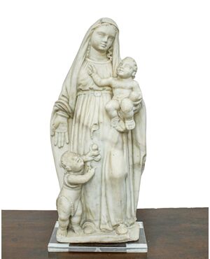 Scuola ligure, XVIII secolo, Madonna con bambino e S. Giovannino