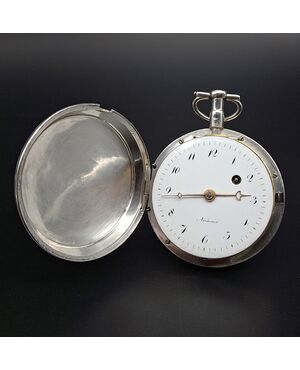 Orologio da tasca savonette, scappamento a verga, fine 700 