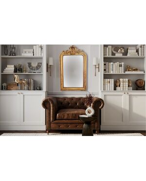 SPECCHIERA IN LEGNO DORATO - FRANCIA - XIX SEC.