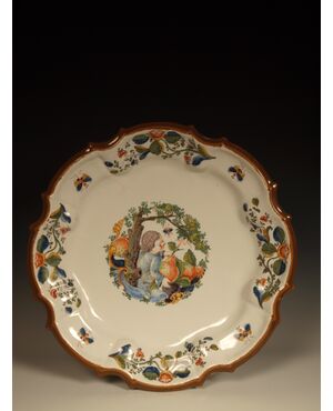 Piatto in maiolica manifattura Pasquale Antonibon , Nove di Bassano, XVIII secolo RISERVATO