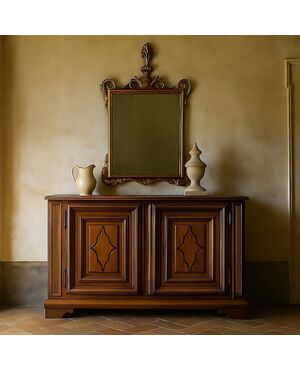 Credenza Barocca in Noce Piemonte XVIII Secolo