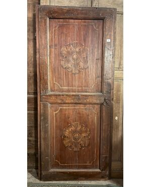 PTIR136 - Porta in larice dipinta, epoca '700, misure cm L 78 x H 194