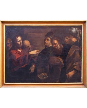 Vocazione di San Matteo - Caravaggesco del'600 - olio su tela