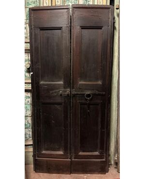 PTCI444 - Portoncino in noce, epoca '600, provenienza Italia centrale, luce cm L 96 x H 215