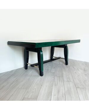 Tavolo da pranzo pergamena verde - Decò 1930
