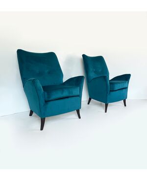 Coppia di poltrone attr. Gio Ponti per ISA Bergamo - 1950