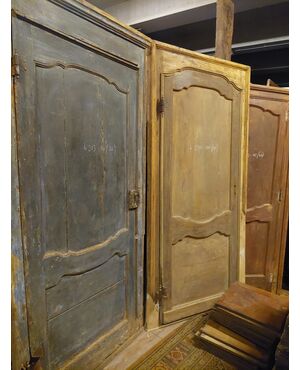 PTS834 - N. 3 porte in pioppo con telaio, epoca '700, luce cm L 90 x H 210