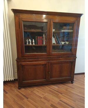 Libreria in noce dell'800