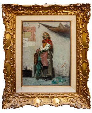 Pompeo Massani (Firenze, 1850 - 1920), Anziana popolana