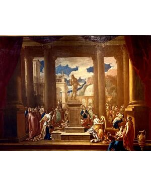 Francesco Perezzoli  detto il Ferrarini o il veronese  “Adorazione di Giove “ con colonnato.