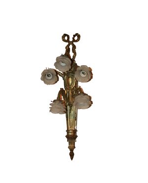 2 Applique di fine 1800 in bronzo stile Luigi XVI