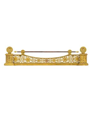 Galerie da camino in bronzo dorato, Francia, primi anni del XIX secolo