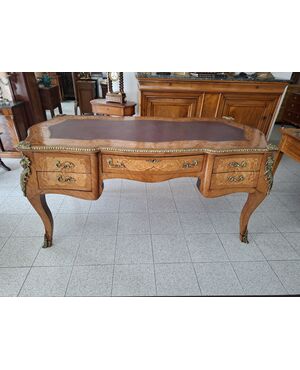 Scrivania da centro stile Luigi XV - 185 x 85 H 86