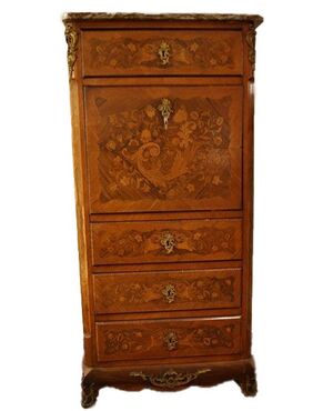 Secretaire francese in legno di palissandro