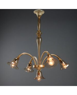 Lampadario Murano in Vetro Soffiato XX Secolo